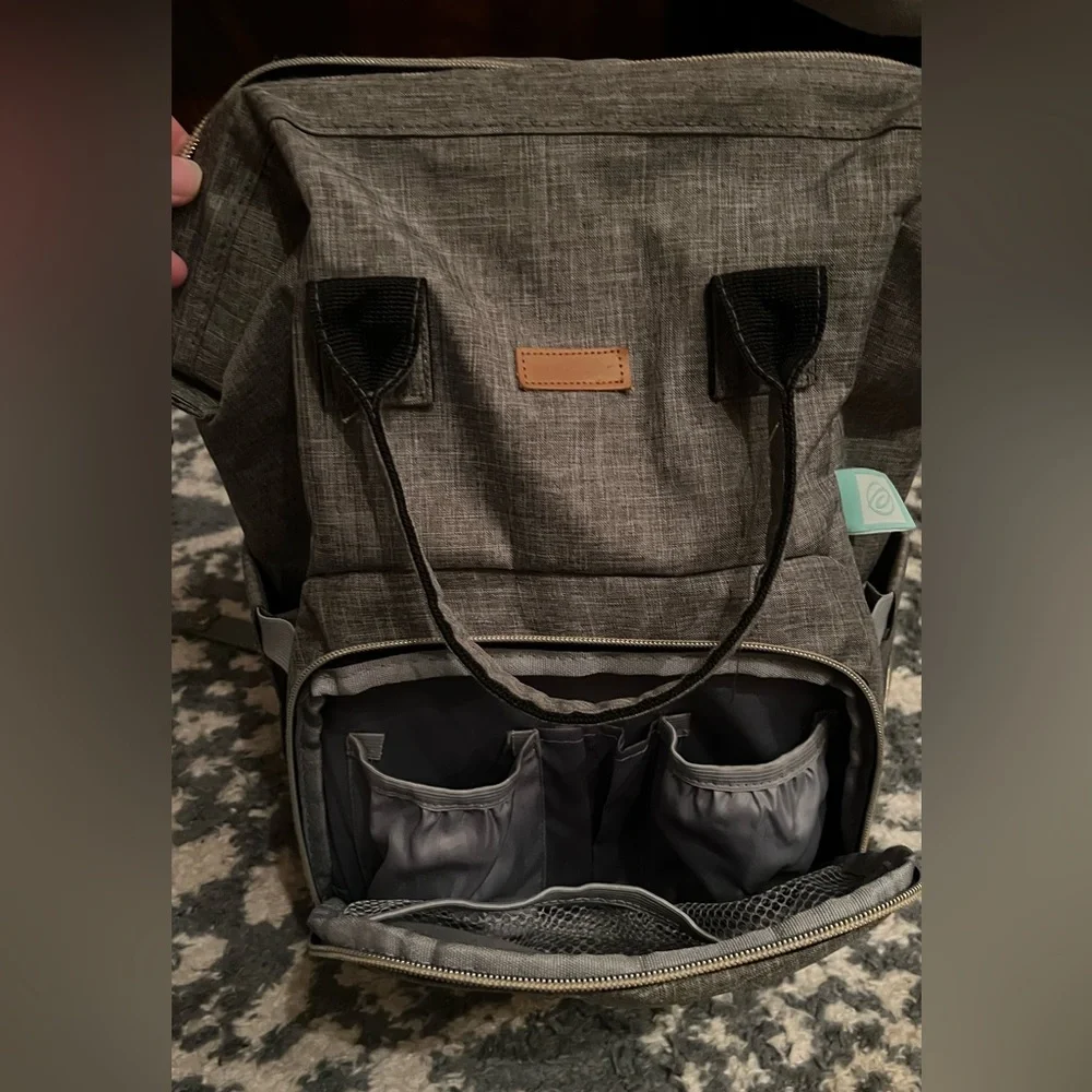 AFBP Sydney Breast pump diaperBag Backpack Baby unisex Adult Gray Black Straps
